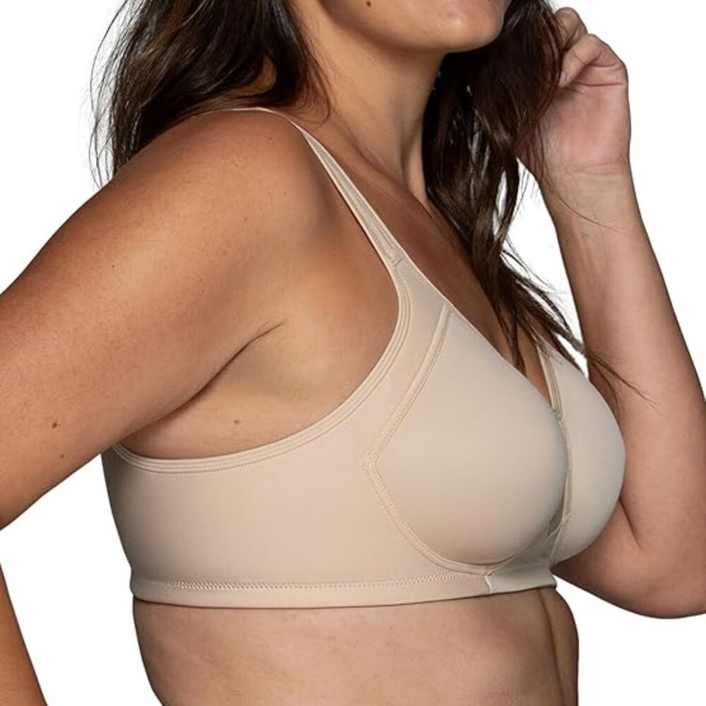 Vanity Fair Full-Figure Wireless Sports Bra 71500 - Damask Neutral (Nude 5) - Picture 3 of 4